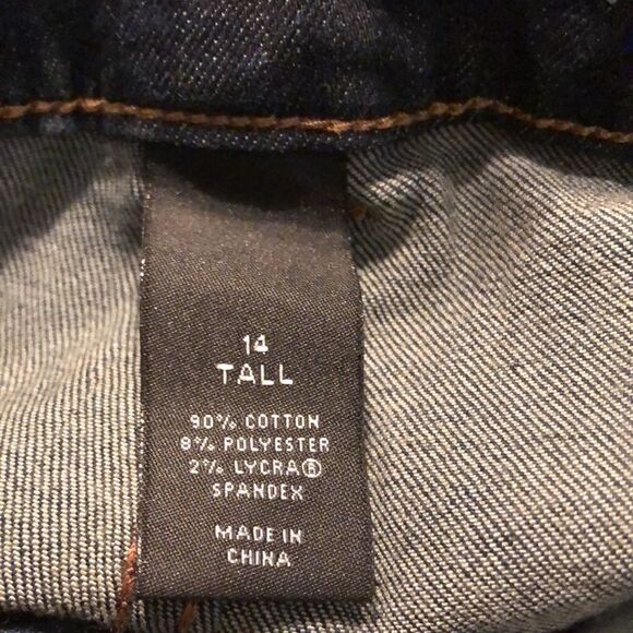 Lane Bryant Skinny Jeans in dark blue wash 14 tall - Picture 7 of 8